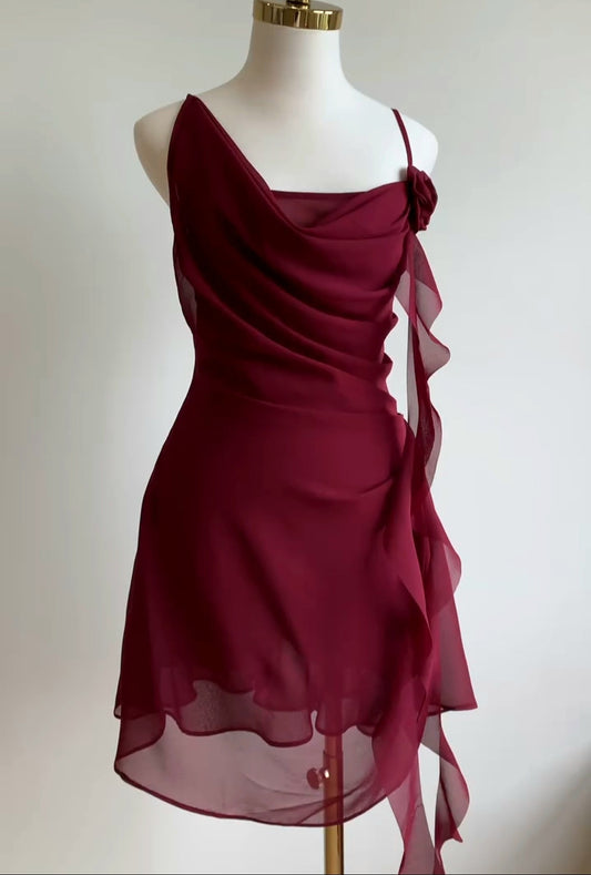 AURORA Red Mini Dress