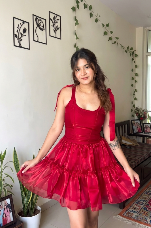 MERLE Puff Mini Dress