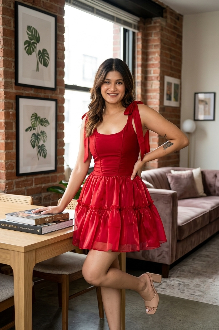 MERLE Puff Mini Dress