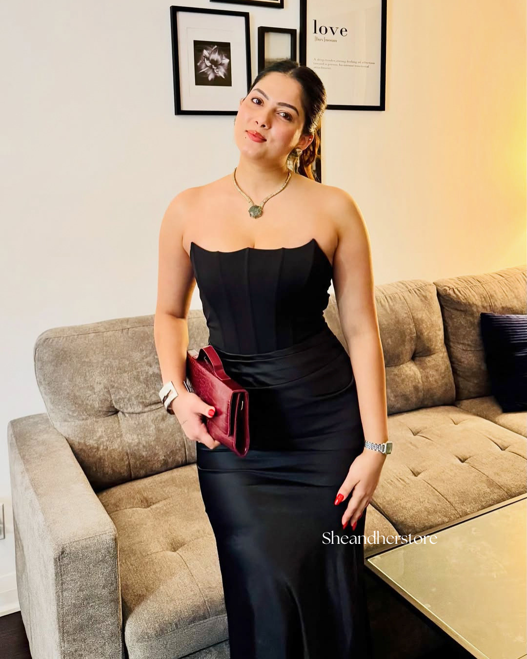 EMMY Strapless Corset Maxi Dress